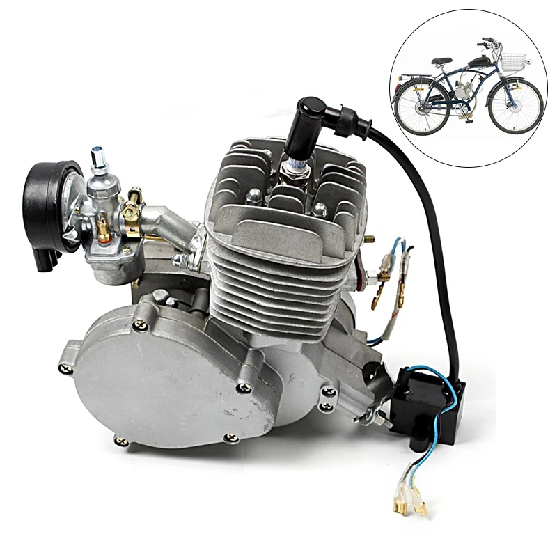 

Modification 50 60CC Engine Bicycle Gasoline Engine Kit Motorcycle Bicycle Engine Suitable for most 26" 28" Bicycle V-frames