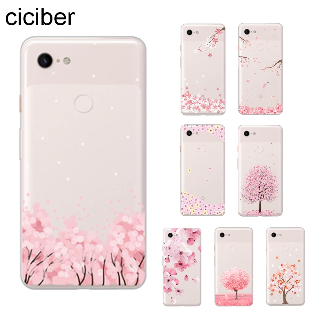 Модный чехол ciciber с розовым цветком для Google Pixel 3 2 3a 4 XL мягкая задняя крышка из ТПУ