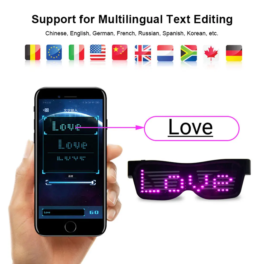 magic bluetooth led party glasses