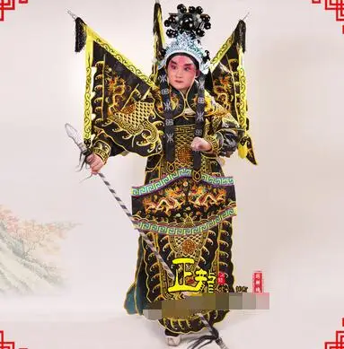 Черный Генерала Пекинская опера JingJu сценический Косплей лицо изменение Театральный Костюм сценическое представление древний военный Wu Sheng уникальный - Цвет: Черный