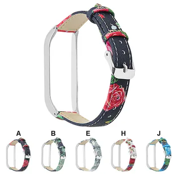 

MNYCXEN wrist strap for mi band 4 strap Replacement watch strap printing leather Wristbands For Xiaomi Mi Band 4 miband 4 strap