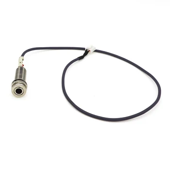 

5pcs High Quality Guitar Endpin Jack Pure Copper with Line Pin For Guitar 3 Prong Cylinder Threaded Output Silver