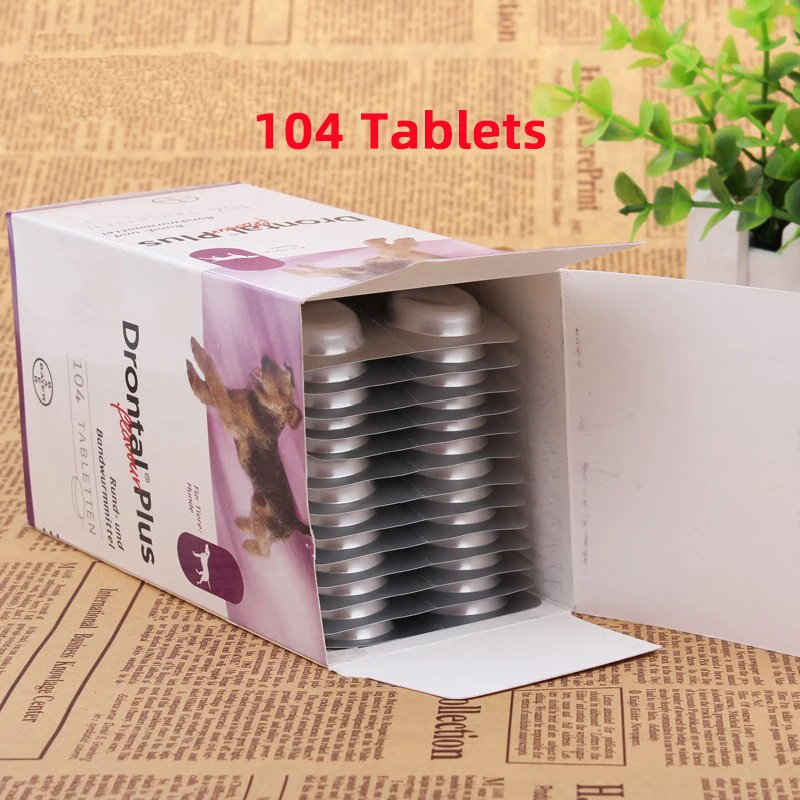 Drontal Plus для собак 8/32/104 таблеток (дегельмер собак) профессиональное дегельмирование новая дата|Лотки| |