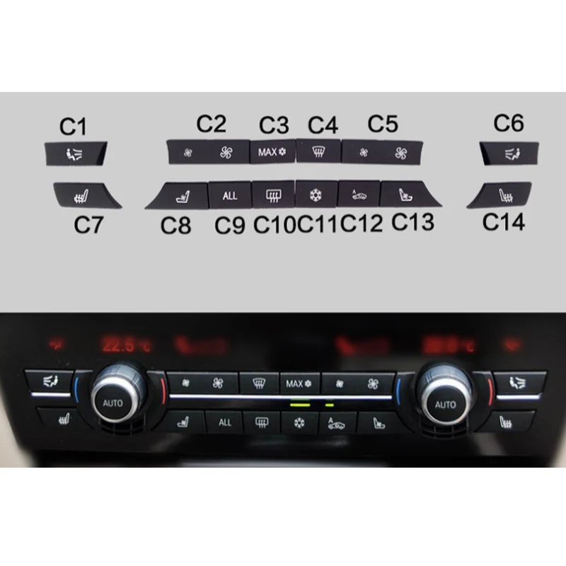 Air Conditioning volume switch button Replacement High end for BMW 5 6