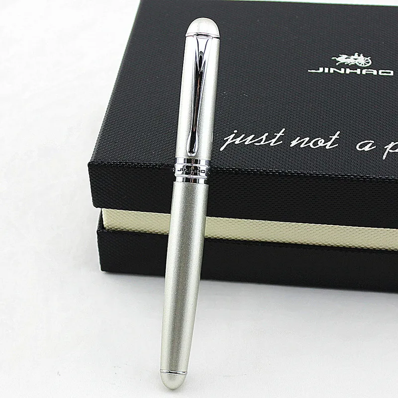 Jinhao X750 металлическая перьевая ручка золотого цвета 0,5 мм блестящая платиновая сталь школьные офисные бизнес чернила для письма ручки подарок канцелярские принадлежности - Цвет: D