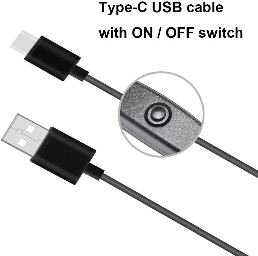 Выключатель питания кабель usb type-C шнур питания 5 В 3A Pi Переключатель ВКЛ/ВЫКЛ для Raspberry Pi 4B type C USB устройств