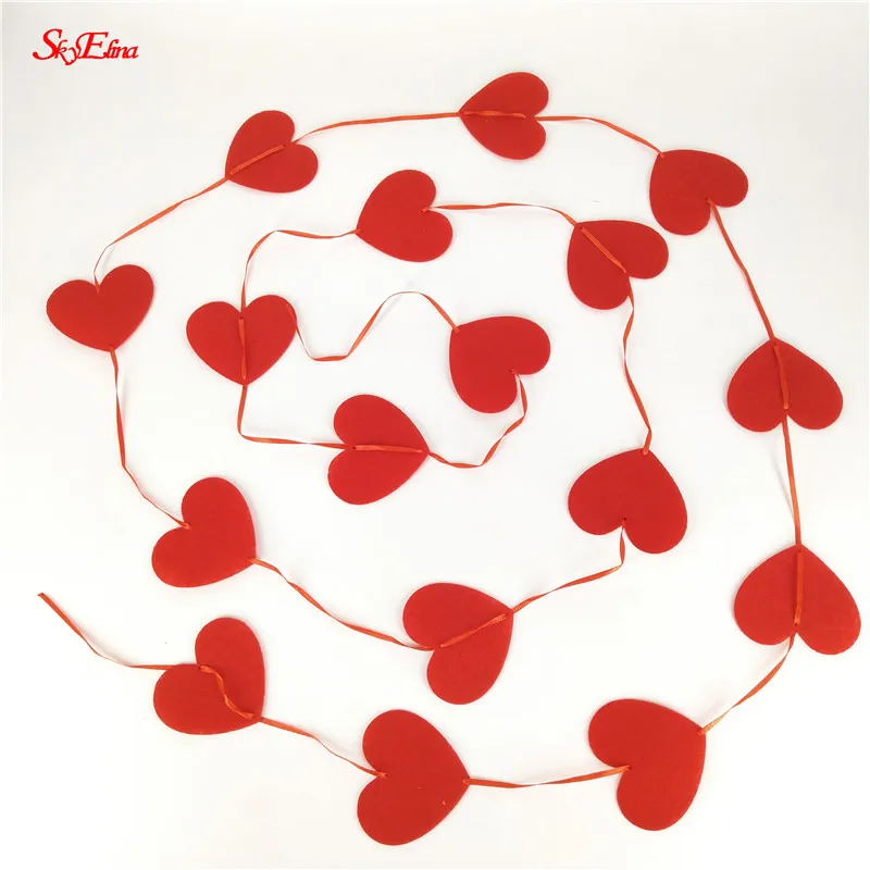 Занавеска в виде красного сердца из нетканого материала Женский баннер