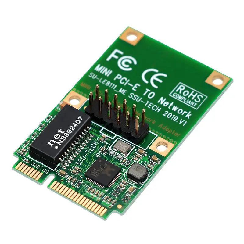 Настольный компьютер мини PCI-E автобусный интерфейс RJ45 сетевой интерфейс гигабитная Проводная сетевая карта