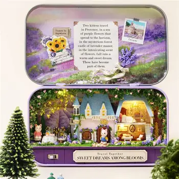 

DIY Dollhouse Kit Assembled Toys Theatre Box Miniature House with Furniture for Kids Christmas Birthday Gift