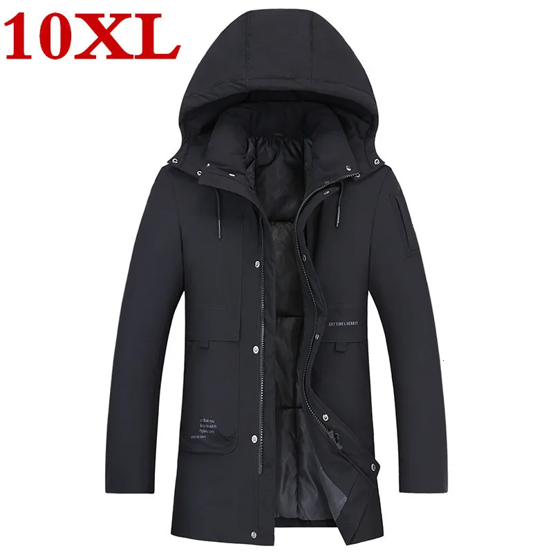 Plus Size 10XL 9XL Winter Nieuwe Parka Voor Jasje Merk Casual Mannen Warm Plus Size Katoen Gevoerde Kleding jas Gratis Verzending