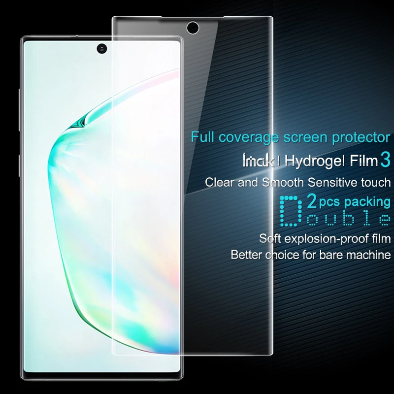 

for Samsung Note 10 Screen Protector IMAK Hydrogel III Front&Back Soft Film for Samsung Galaxy Note 10+ Plus Pro Not Glass