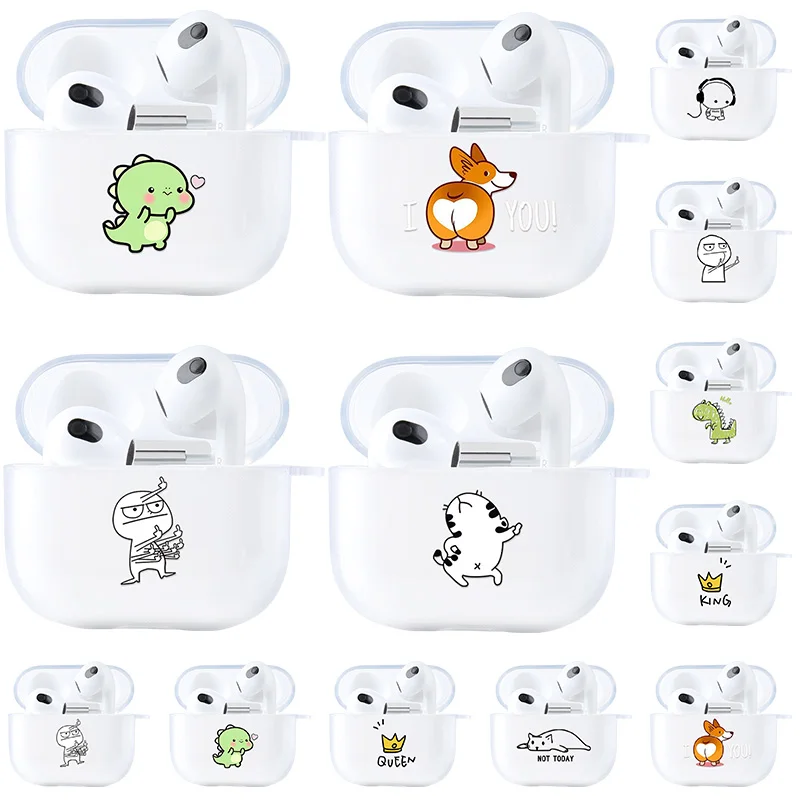 Phone Case For Airpods 3 Cases Silicone Bluetooth Wireless Headset Appple Airpods Cover Airpod 2 1 TPU Painted Headphone Fundas