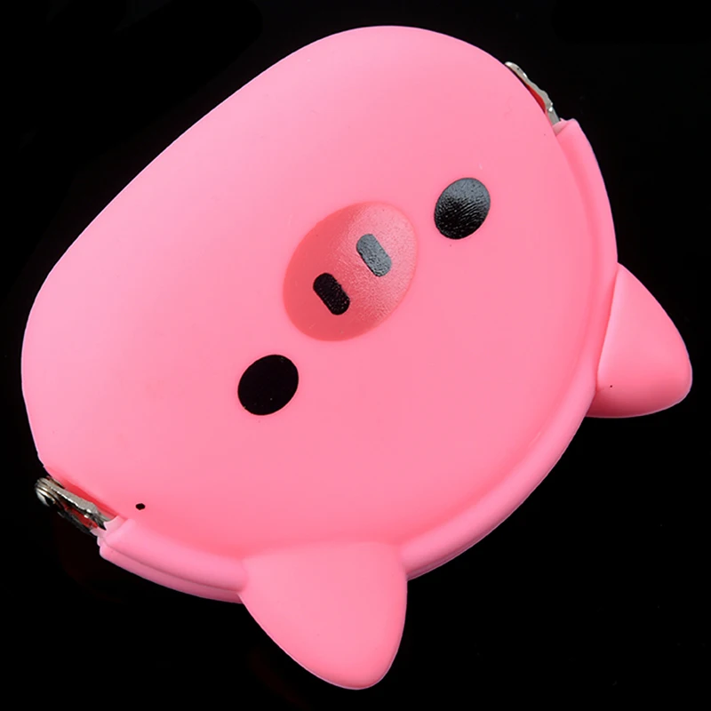 Женский кошелек для девочек каваи милый мультфильм животных силиконовый желе портмоне детский подарок розовая свинья