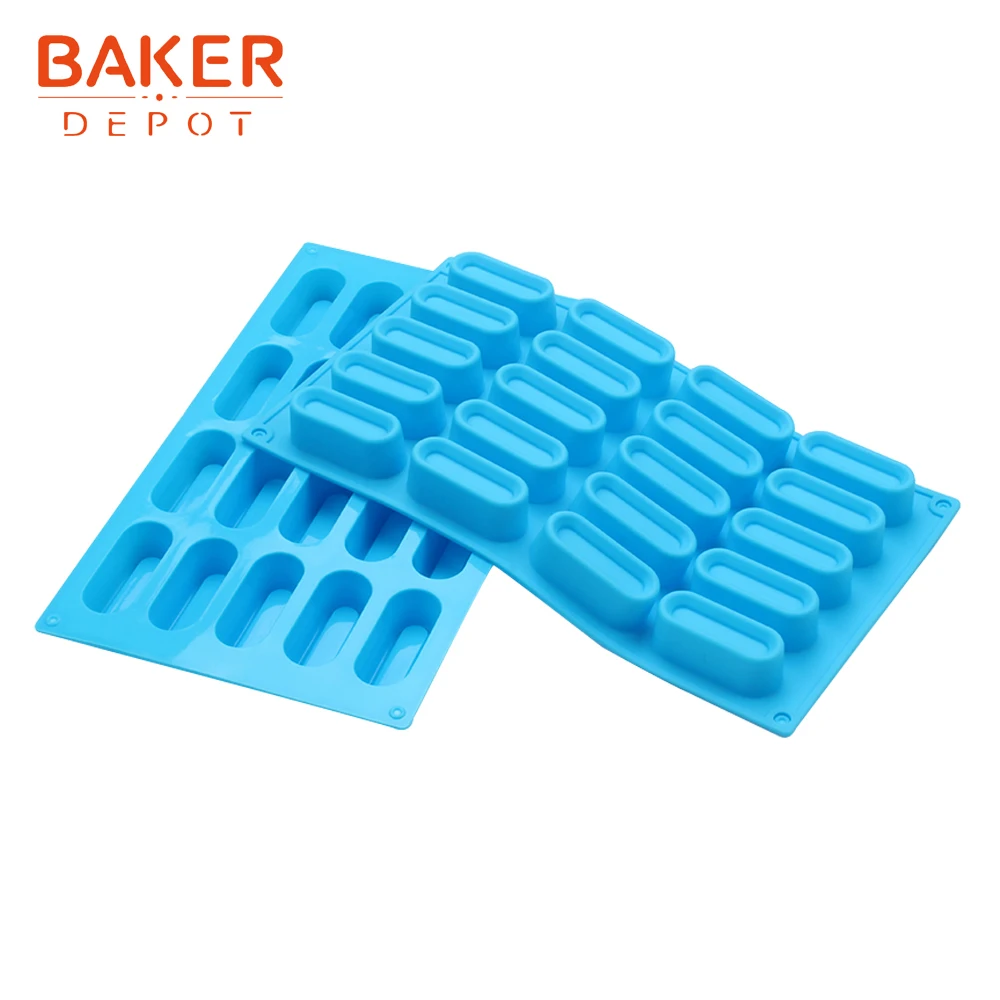 BAKER DEPOT силиконовая форма для торта Кондитерская выпечка Овальный желе мусс торт кубик льда лоток ручной работы мыло инструмент десерт торт украшение