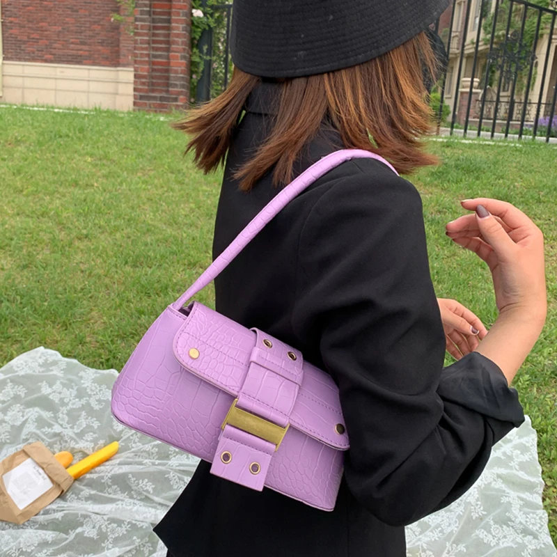 

2020 Women Retro Crocodile Bag Luxury Brand Designer Handbags Ladies Leather Handbags Messenger Purse Baguette Tote Bags