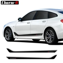 Best Price 2pcs Black-Grey Car Body Door Side Stripes Skirt Vinyl Decal Stickers for BMW 6 Series GT 6gt G32 Gran Turismo Accessories Best Price 2pcs Black-Grey Car Body Door Side Stripes Skirt Vinyl Decal Stickers for BMW 6 Series GT 6gt G32 Gran Turismo Accessories