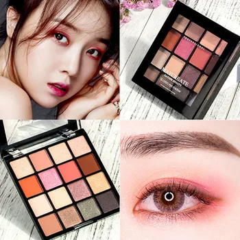 

2019 16 Color Eye Shadow Palette Matte Nude Eyeshadow Glitter Shimmer Makeup Tools