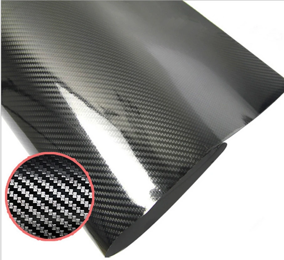 Black 2D 3D 4D 5D 6D Carbon Fiber Vinyl Tape Car Wrap Film Sticker Adhesive  PVC