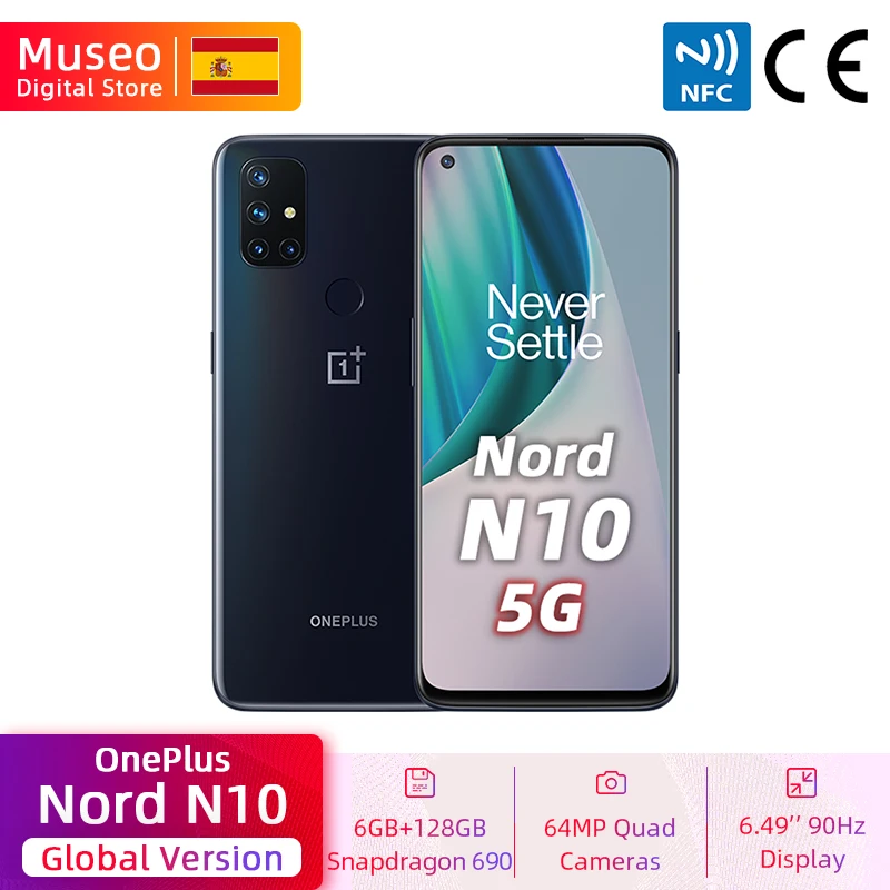 Presale Global Version OnePlus N10 Nord N10 5G Cellphone 6GB RAM 128GB ROM 6.49'' 90Hz Display Quad Camera Warp Charge 30T NFC|Cellphones| - AliExpress