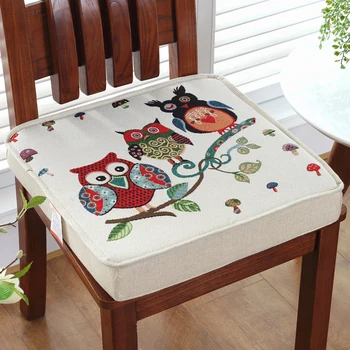 

Thicken Foam Chair Cushion Literature And Art Style Chair Seat Cushion Tatami Square Pad Wave-Window Fart Mat Dining Chair Pad