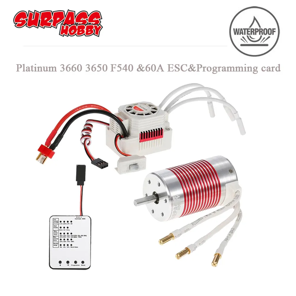 SURPASSHOBBY водонепроницаемый 3660 3650 F540 3930KV 4370KV 2600KV 3100KV 3900KV бесщеточный двигатель 60A ESC