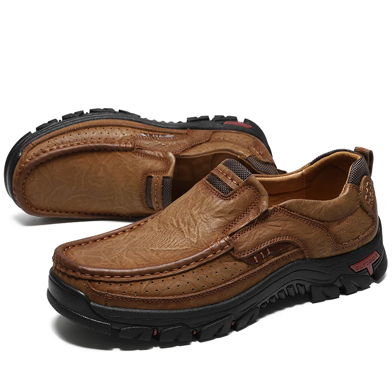 BTMOTTZ/Повседневная обувь из натуральной кожи; мужские кроссовки; бренд года; мужские лоферы; мокасины; дышащие слипоны; обувь для вождения размера плюс