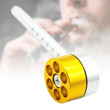 6 стрелков револьвер измельчитель табака курительная труба измельчитель 2 в 1 трубы из металлического сплава VJ-Drop