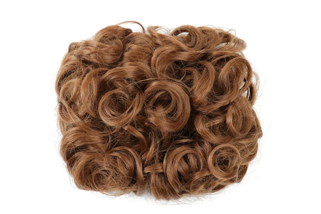 Synthetic Curly Elastic Band Chignon Plastic Comb Clips in Hair Extension Hair Bun Updo Cover Hairpieces Hair Accessories Q8 12