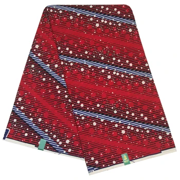 

High Quality Nigeria Ankara African Traditional Printed Wax Fabric African Real Wax 6Yards