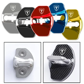 

2PCS Prevent rust Car Door Lock Buckle cover Car stickers car accessories For tesla model 3 car decoration Accessories