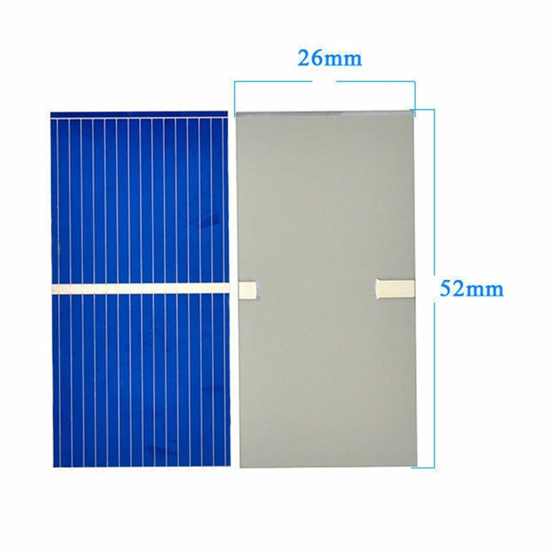 100 шт. солнечная панель солнечный элемент солнечная энергия солнечная батарея Diy Солнечное зарядное устройство 52X26 мм
