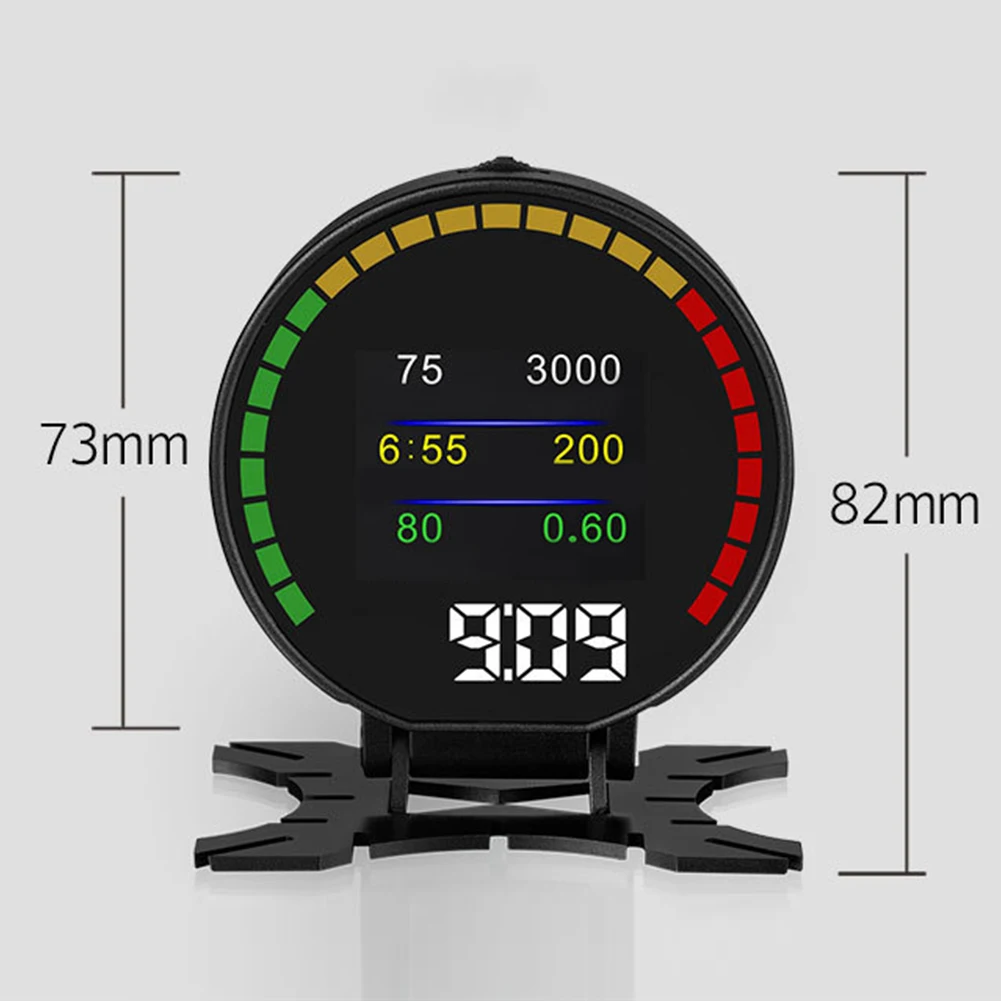 OBD2 HUD для вождения авто безопасный Спидометр красочные Экран превышение скорости Предупреждение практически Универсальная головка вверх Дисплей Автомобильный цифровой