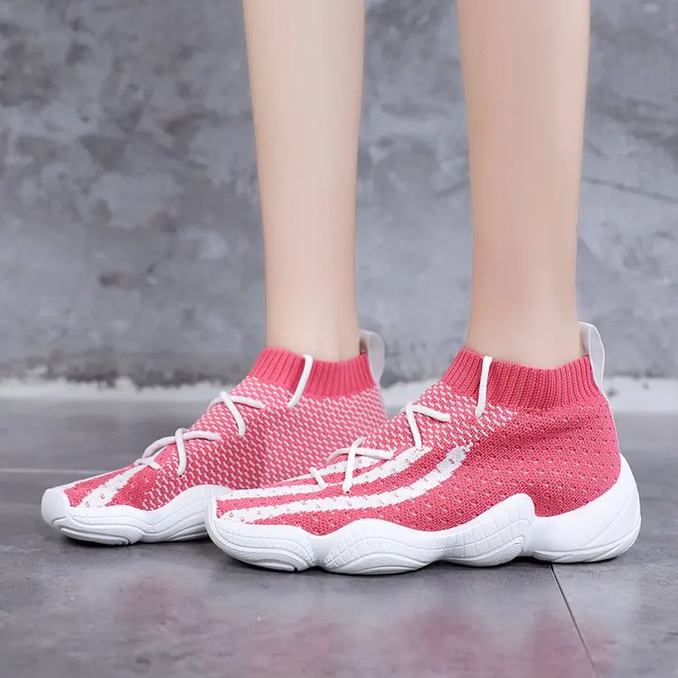 Женские кроссовки с дышащей сеткой; Basket Femme; женские кроссовки на платформе; tenis feminino; женская обувь; Chaussures Zapatill