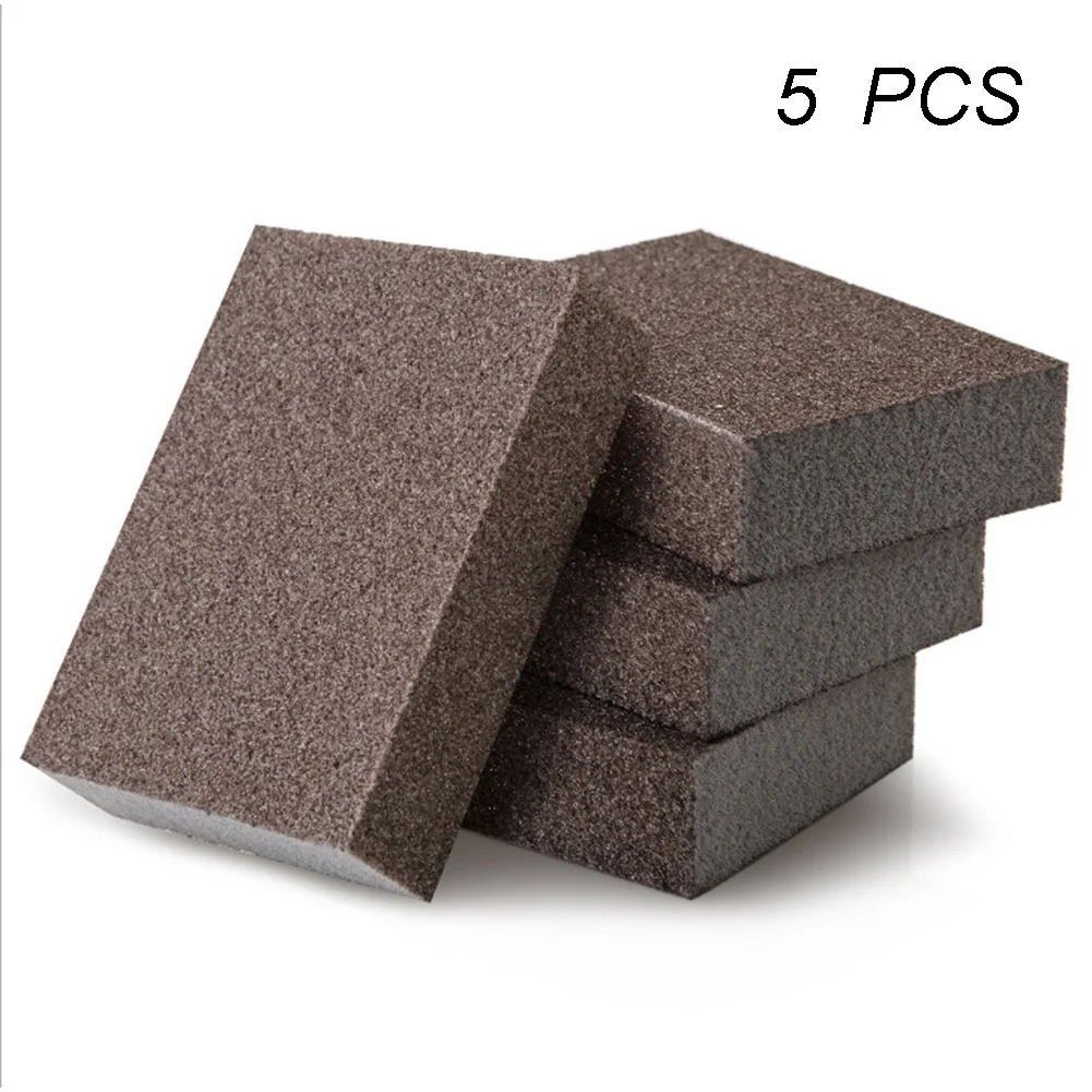 5Pcs Multi-functional Abrasive Emery Magic Cleaning Sponge Thicken Rust Remover