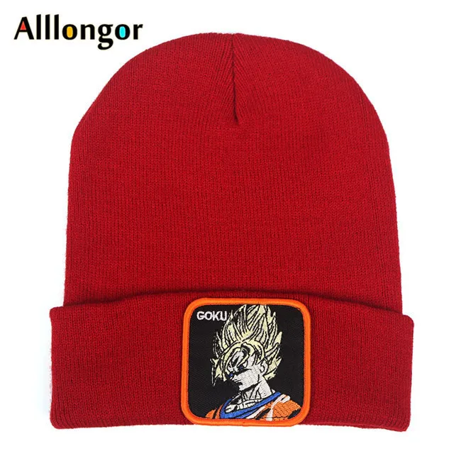 Dragon Ball Z MAJIN BUU Beanie, высококачественные хлопковые повседневные шапочки для мужчин и женщин, теплая вязаная зимняя шапка, модная однотонная шапка унисекс - Цвет: color24