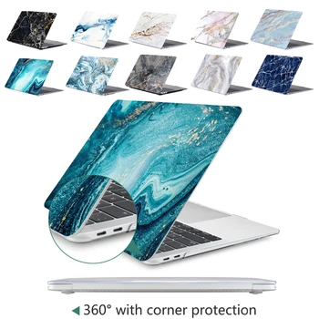 

Marble Laptop Case For APPle MacBook Pro Air Retina 11 12 13 15 Mac Book 15.4 13.3 Inch Touch Bar Hard Shell Sleeve+Keypad Cover