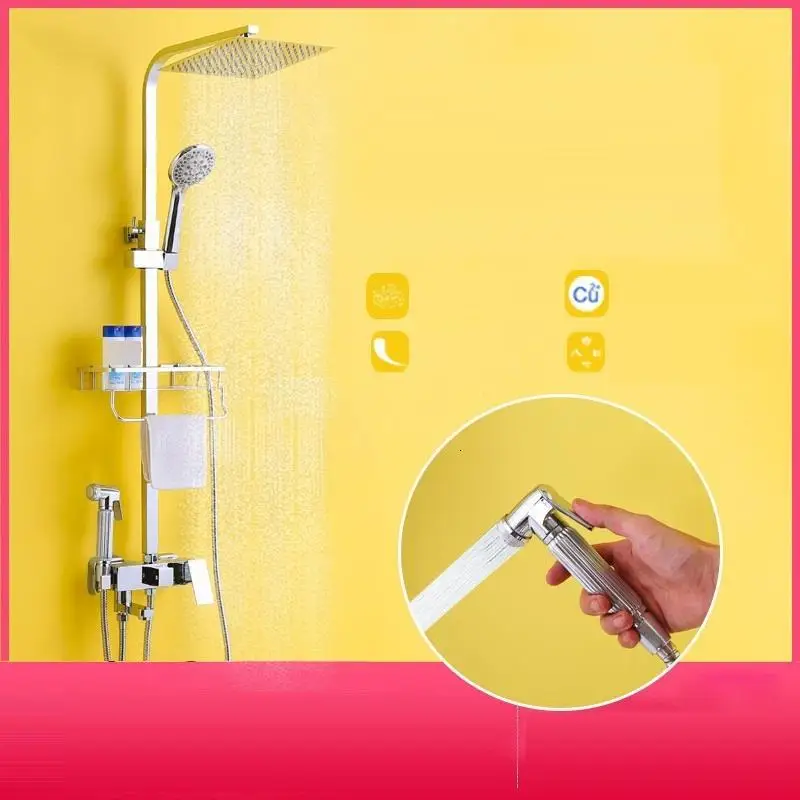 Duschset Conjunto De handdouche Douchette Choveiro Ducha Chuveiro Columna Preto Do Banheiro Chuveiro Eletrico Ducha Ванная комната душа