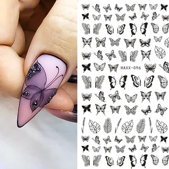 

3D Nail Sticker Geometric Butterfly Transfer Beautiful Decals Decoration Nail Art Accessories DIY Design
