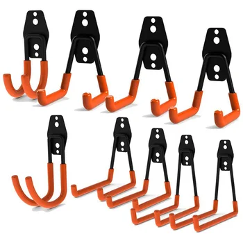 

Steel Garage Storage 9 PCS,Utility Double Hooks,Heavy Duty for Organizing Power Tools,Bulk Items,Wall Mount Tool Holder