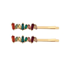 Шикарные разноцветные стразы с золотым покрытием для женщин, украшение для волос, новые трендовые Вечерние