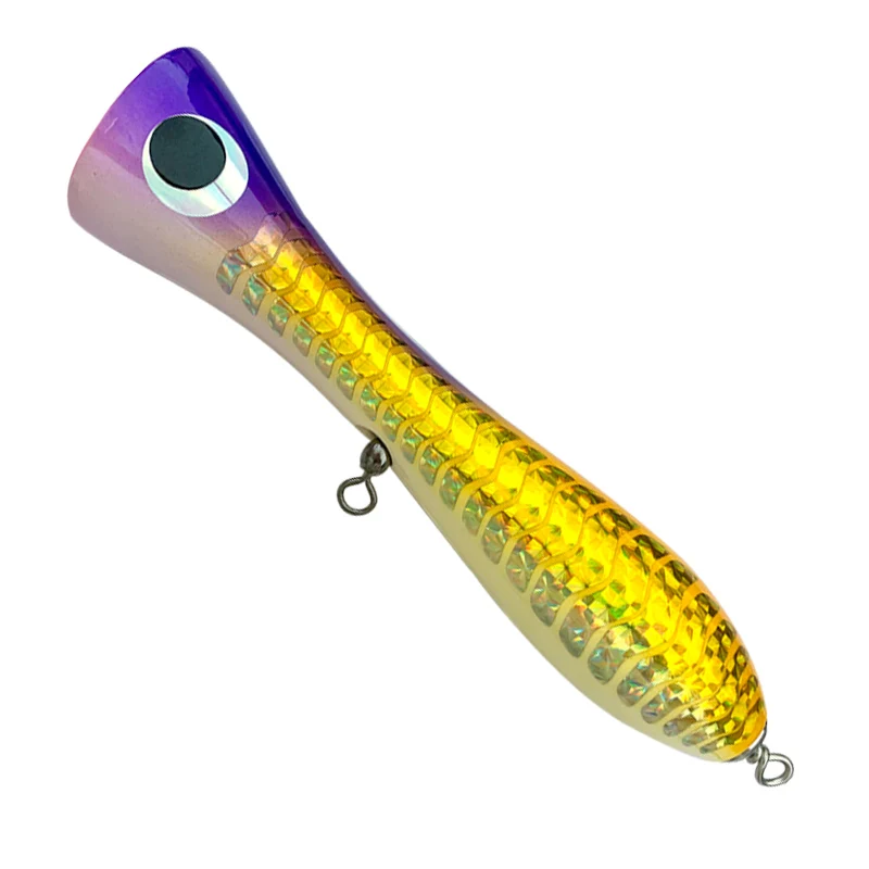 OBSESSION Big Topwater Wooden Popper 120g GT Surface Popping Lure