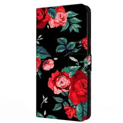 Floral Leather Wallet Case with Stand Flip and Bumper Protection - iPhone SE 2016 (5)