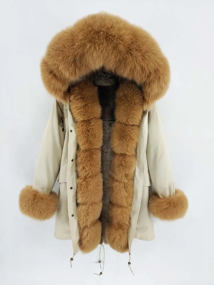25 S-7XL зимняя куртка женская длинная парка натуральный мех енота воротник натуральный мех пальто толстая теплая уличная Верхняя одежда Повседневная Новинка - Цвет: 25