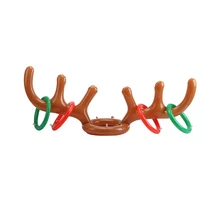 Забавные оленьи рога Санта-Клауса, Рождественская игрушка, надувные рога Санта-Клауса, кольцо для шляпы, Рождественский праздник, вечеринка, товары для игр