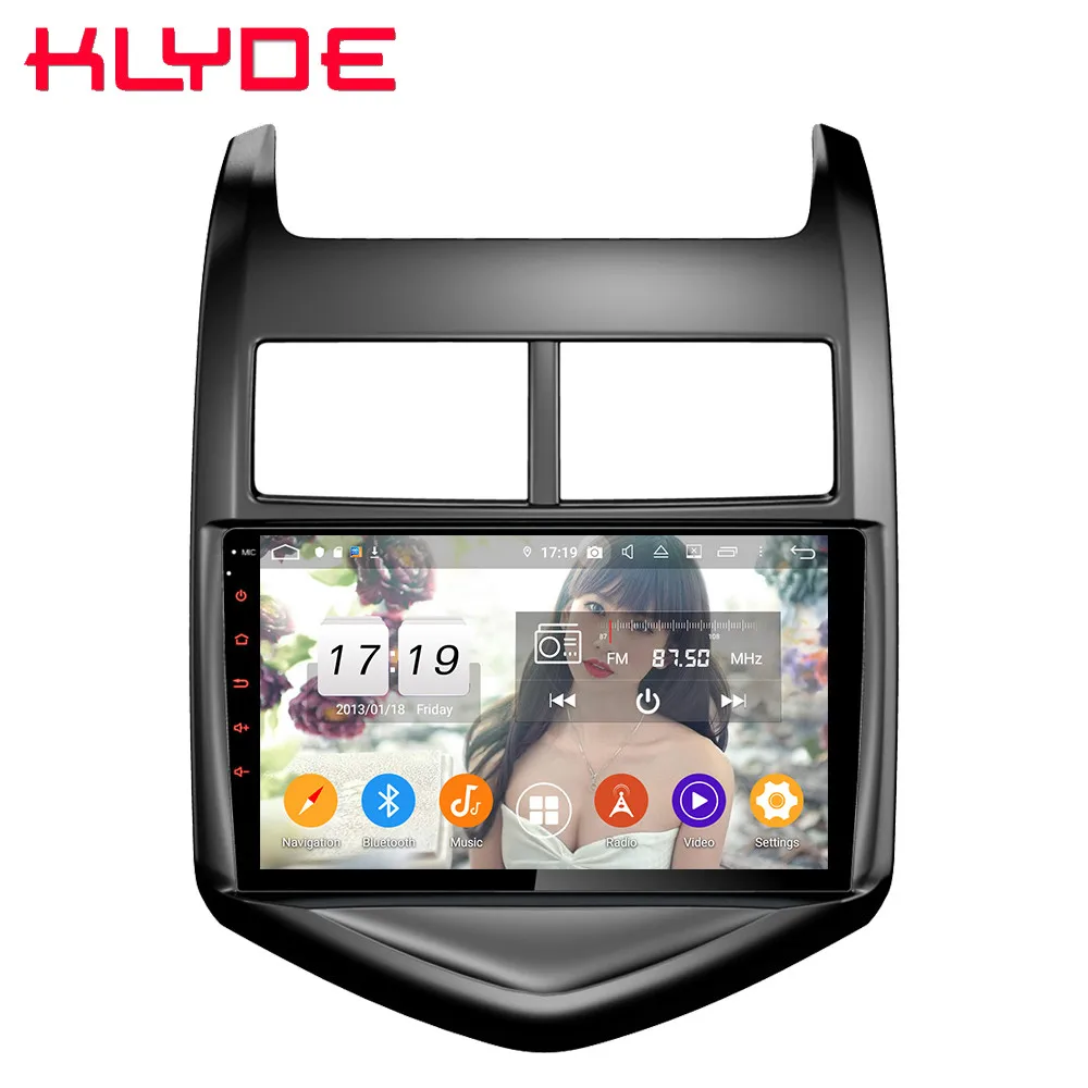 Klyde " ips 4G Android 9,0 Восьмиядерный 4 Гб ОЗУ 64 Гб ПЗУ DSP BT автомобильный DVD мультимедийный плеер радио для Chevrolet Aveo Sonic 2011