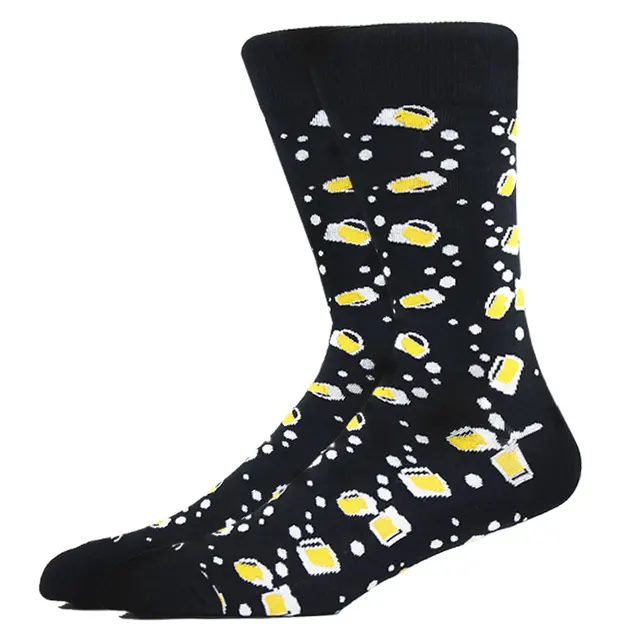 Burger Pizza Sushi Males Socks Fashion Cute Series Korean Harajuku Cartoon Funny Women Happy Cotton Cool Middle Tube Socks HK11047-5