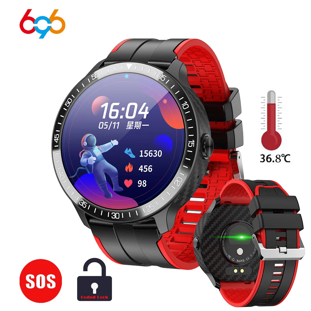 Temperature Detection Smartwatch MT16 Password Lock SOS Blue Tooth Calling Full Screen Touch Multi Sport Thermometer Smart Watch |