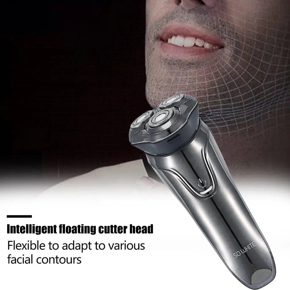 Xiaomi Soocas так белая электробритва бритвы Для мужчин моющиеся USB Перезаряжаемые 3D плавающей Smart Управление бритья щетка для бороды