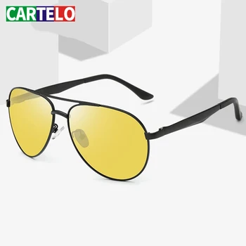 

CARTELO New Square polarized sun glasses male vintage casual classic sunglasses men outdoor travel alloy sunglasses for men