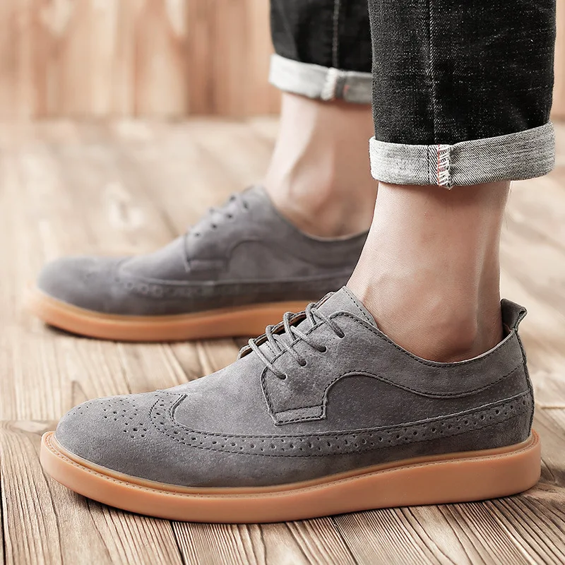 

Autumn And Winter New Style Rub Color MEN'S Casual Leather Shoes Korean-style Trend Genuine Leather Retro Martin Boots Shoes Lac
